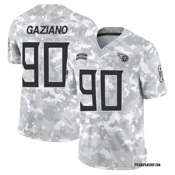 Youth Joe Gaziano Tennessee Titans Limited Arctic Camo 2024 Salute to Service Jersey