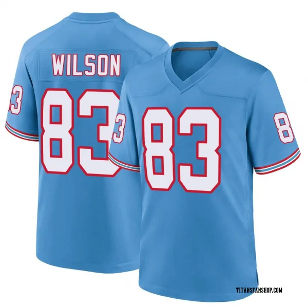 Youth Joel Wilson Tennessee Titans Game Light Blue Oilers Throwback Alternate Jersey