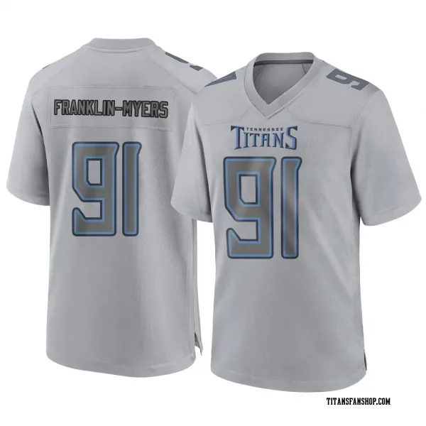 Youth John Franklin-Myers Tennessee Titans Game Gray Atmosphere Fashion Jersey