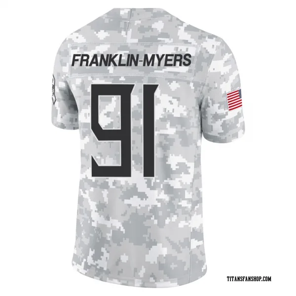 Youth John Franklin-Myers Tennessee Titans Limited Arctic Camo 2024 Salute to Service Jersey