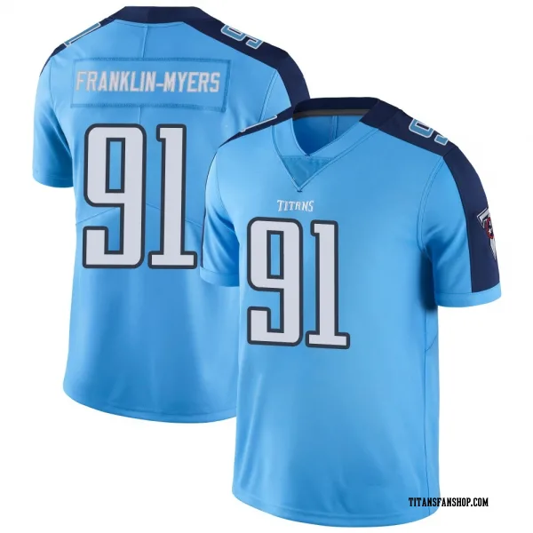 Youth John Franklin-Myers Tennessee Titans Limited Light Blue Color Rush Jersey