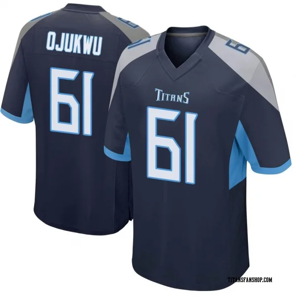Youth John Ojukwu Tennessee Titans Game Navy Jersey