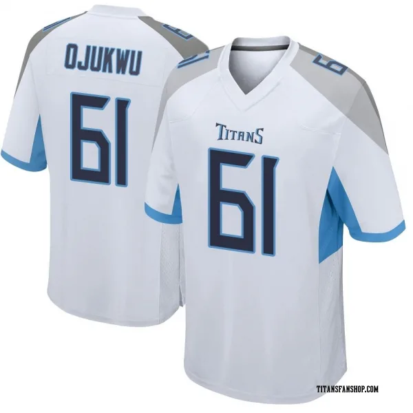 Youth John Ojukwu Tennessee Titans Game White Jersey