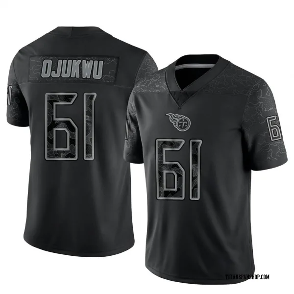 Youth John Ojukwu Tennessee Titans Limited Black Reflective Jersey