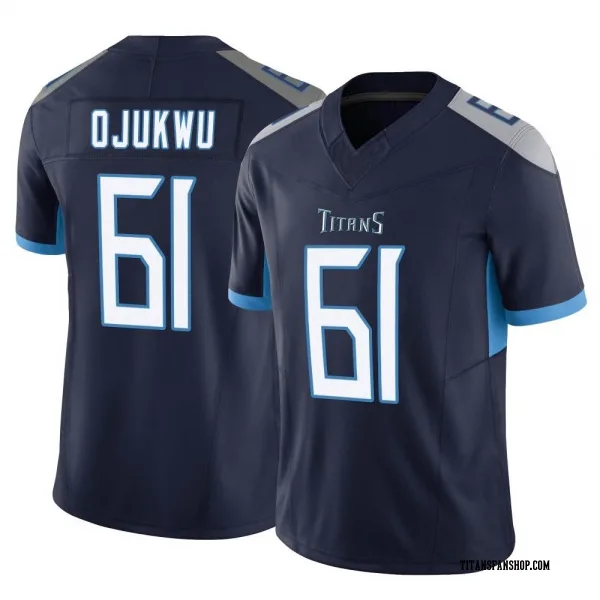 Youth John Ojukwu Tennessee Titans Limited Navy Vapor F.U.S.E. Jersey