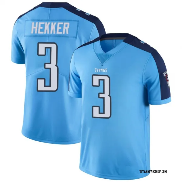 Youth Johnny Hekker Tennessee Titans Limited Light Blue Color Rush Jersey