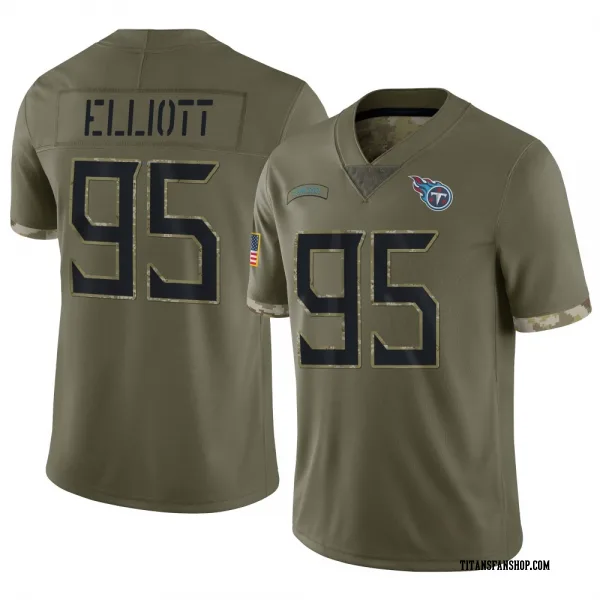 Youth Jordan Elliott Tennessee Titans Limited Olive 2022 Salute To Service Jersey