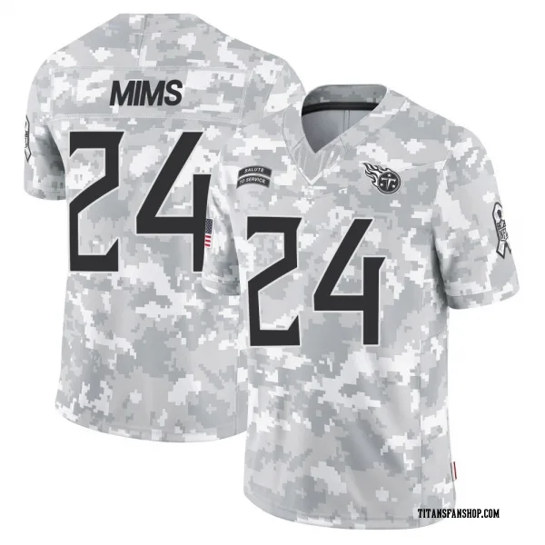 Youth Jordan Mims Tennessee Titans Limited Arctic Camo 2024 Salute to Service Jersey