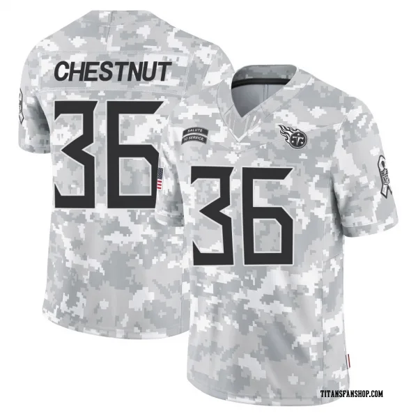 Youth Julius Chestnut Tennessee Titans Limited Arctic Camo 2024 Salute to Service Jersey