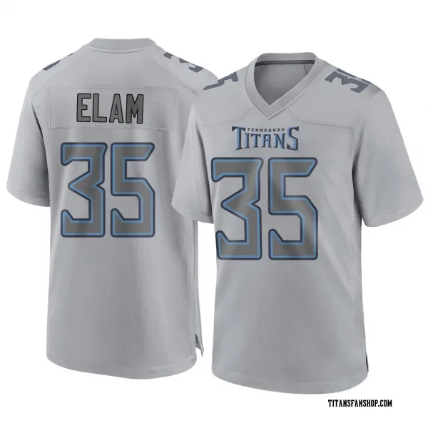 Youth Kaiir Elam Tennessee Titans Game Gray Atmosphere Fashion Jersey