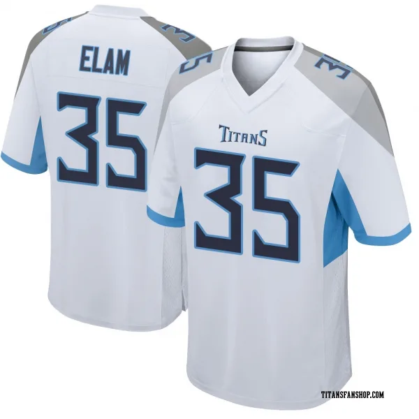 Youth Kaiir Elam Tennessee Titans Game White Jersey