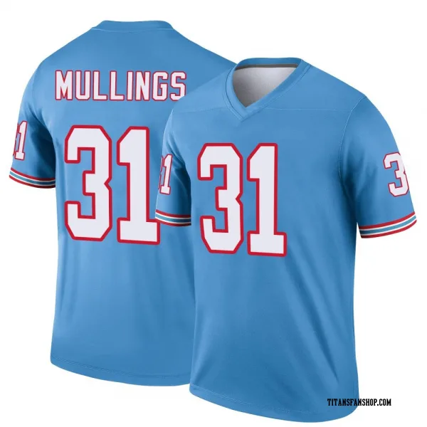Youth Kalel Mullings Tennessee Titans Legend Light Blue Oilers Throwback Jersey