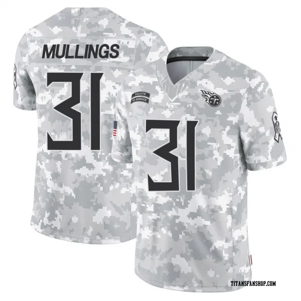 Youth Kalel Mullings Tennessee Titans Limited Arctic Camo 2024 Salute to Service Jersey