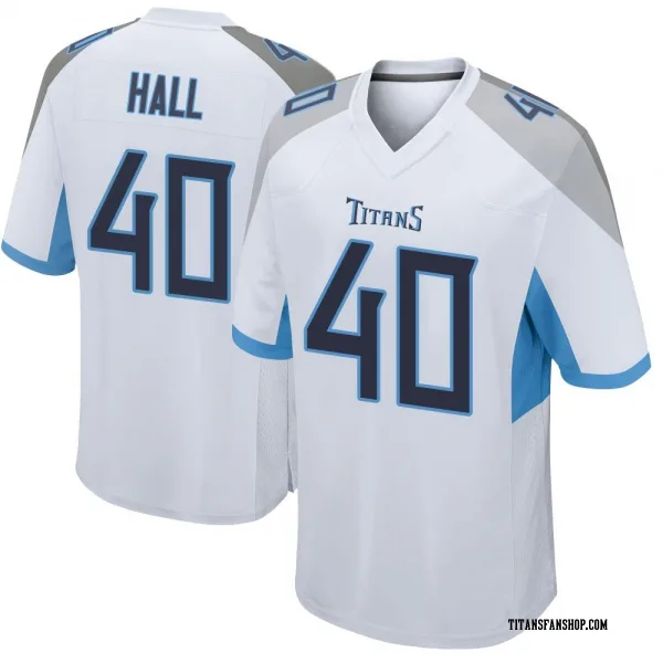 Youth Kemon Hall Tennessee Titans Game White Jersey