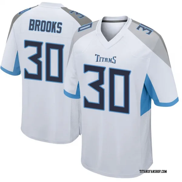Youth Kendell Brooks Tennessee Titans Game White Jersey