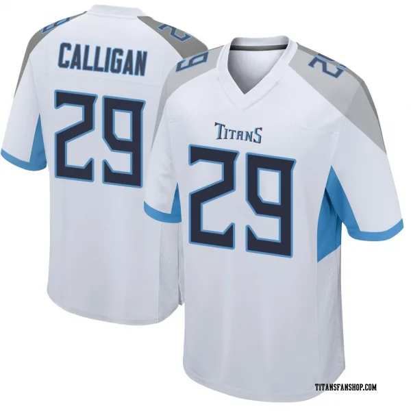 Youth Keydrain Calligan Tennessee Titans Game White Jersey