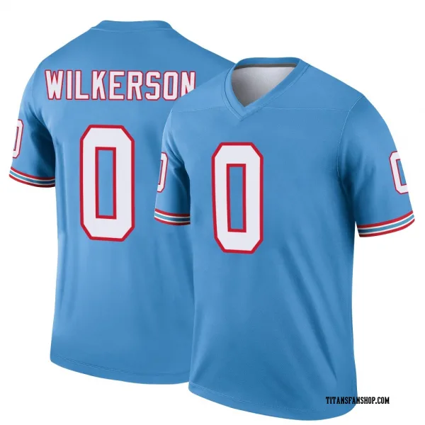Youth Kristian Wilkerson Tennessee Titans Legend Light Blue Oilers Throwback Jersey