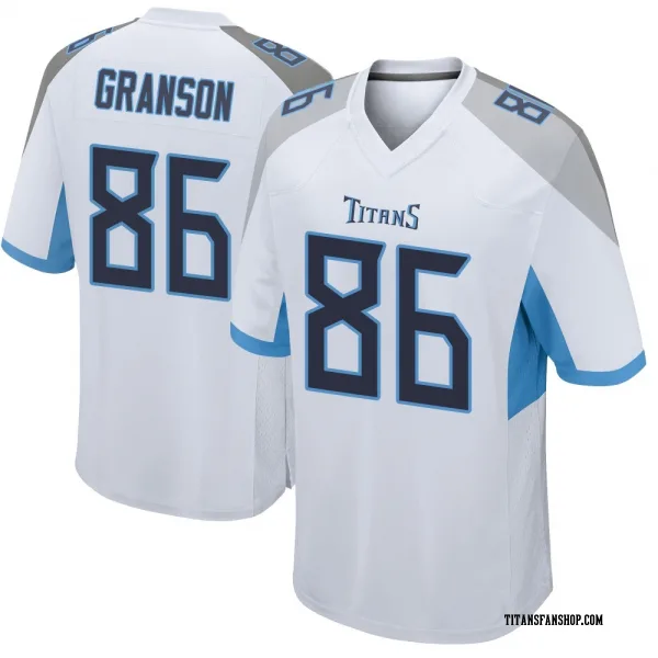 Youth Kylen Granson Tennessee Titans Game White Jersey
