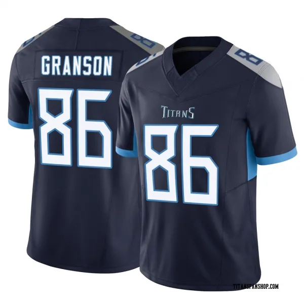 Youth Kylen Granson Tennessee Titans Limited Navy Vapor F.U.S.E. Jersey