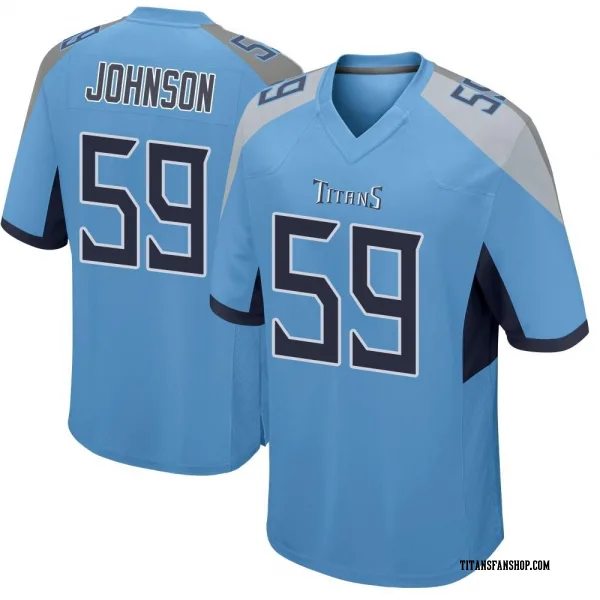 Youth Kyron Johnson Tennessee Titans Game Light Blue Jersey