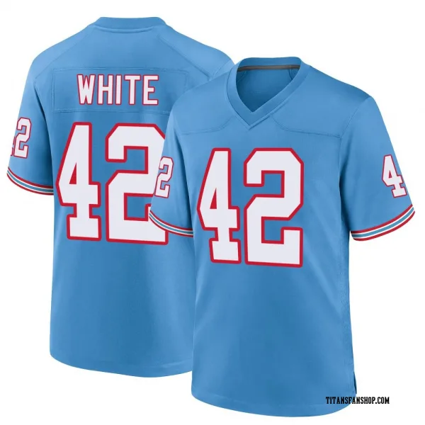 Youth Kyzir White Tennessee Titans Game Light Blue Oilers Throwback Alternate Jersey