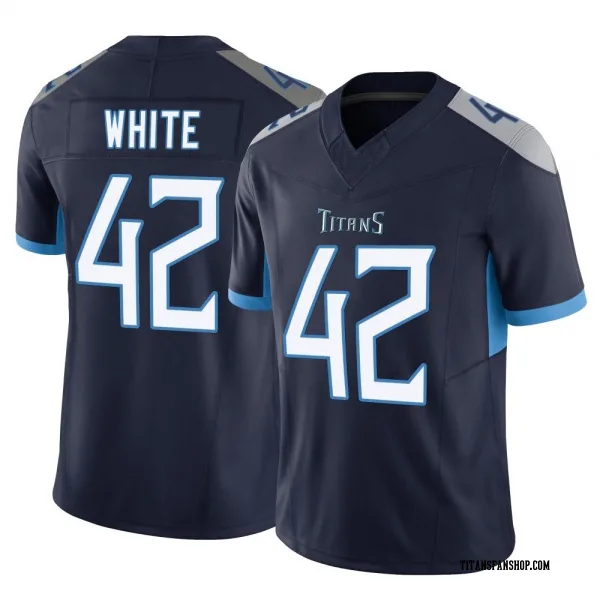 Youth Kyzir White Tennessee Titans Limited Navy Vapor F.U.S.E. Jersey