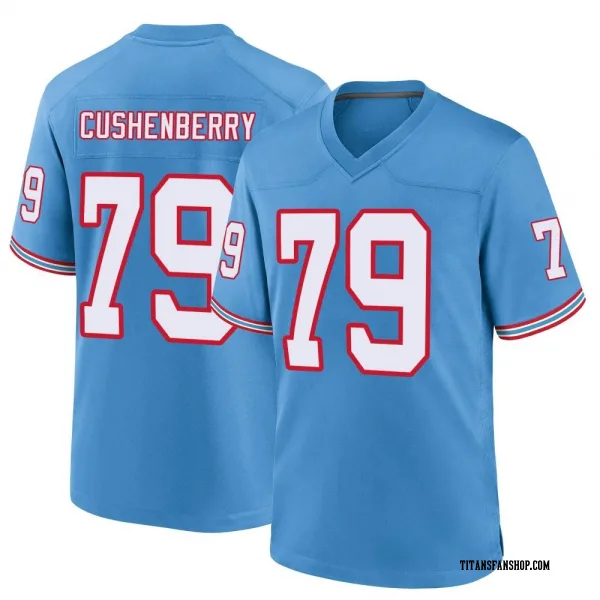 Youth Lloyd Cushenberry III Tennessee Titans Game Light Blue Oilers Throwback Alternate Jersey