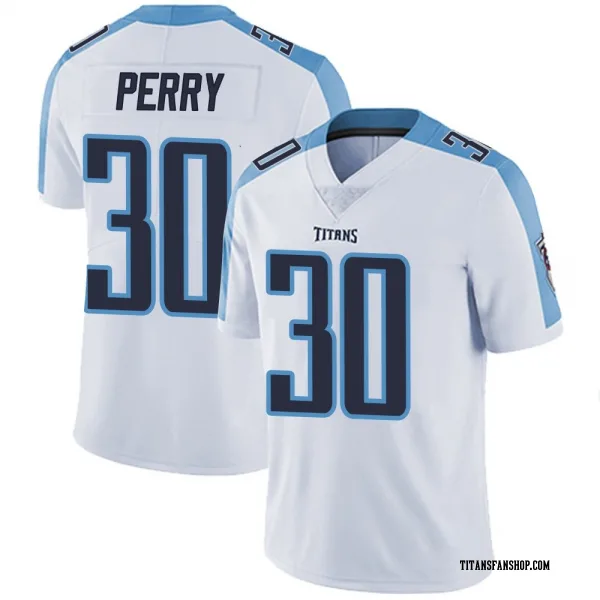 Youth Mark Perry Tennessee Titans Limited White Vapor Untouchable Jersey