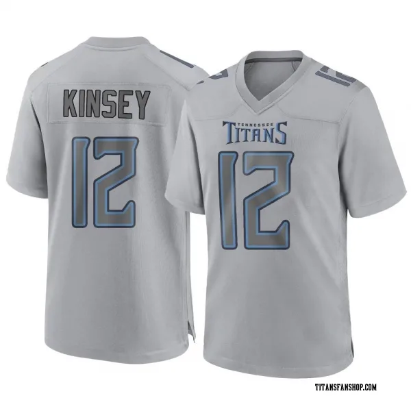 Youth Mason Kinsey Tennessee Titans Game Gray Atmosphere Fashion Jersey