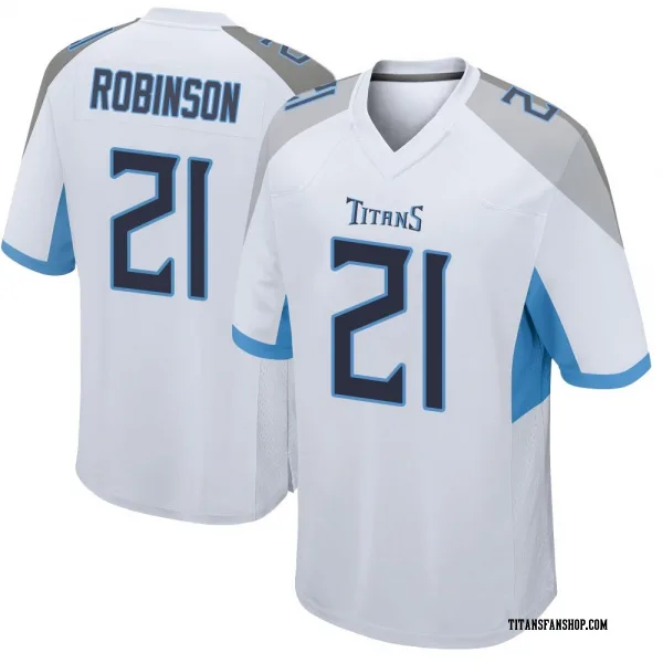 Youth Micah Robinson Tennessee Titans Game White Jersey