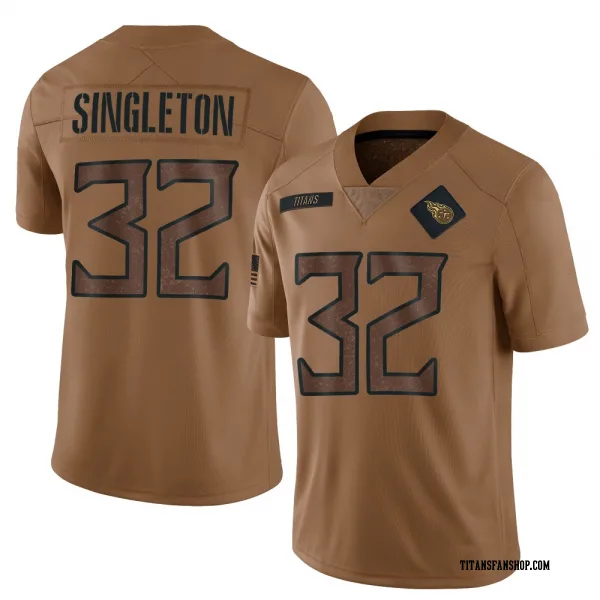Youth Nicholas Singleton Tennessee Titans Limited Brown 2023 Salute To Service Jersey