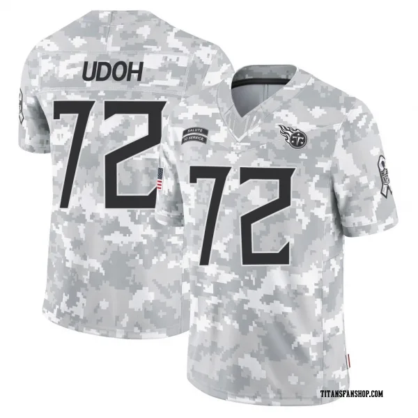 Youth Olisaemeka Udoh Tennessee Titans Limited Arctic Camo 2024 Salute to Service Jersey