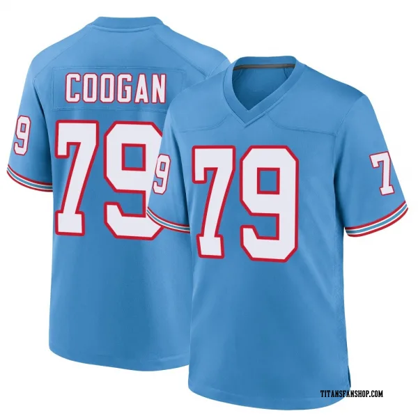 Youth Pat Coogan Tennessee Titans Game Light Blue Oilers Throwback Alternate Jersey