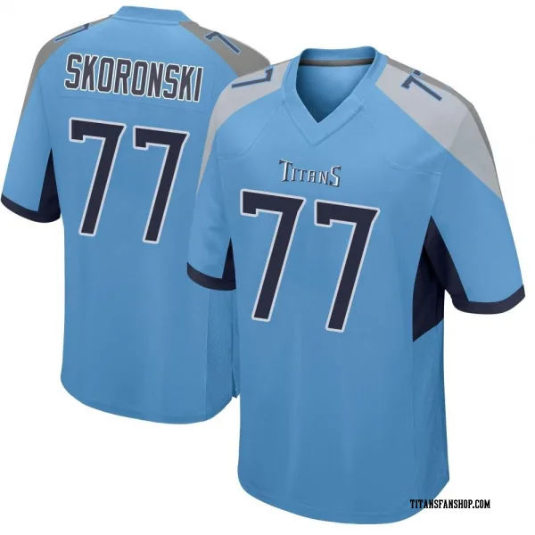 Youth Peter Skoronski Tennessee Titans Game Light Blue Jersey
