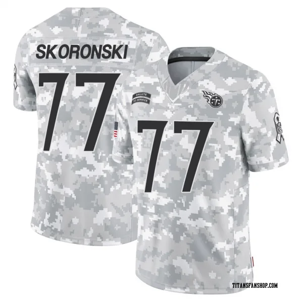 Youth Peter Skoronski Tennessee Titans Limited Arctic Camo 2024 Salute to Service Jersey