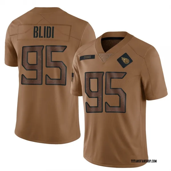 Youth Philip Blidi Tennessee Titans Limited Brown 2023 Salute To Service Jersey