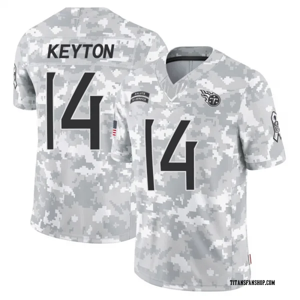 Youth Ramel Keyton Tennessee Titans Limited Arctic Camo 2024 Salute to Service Jersey