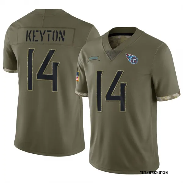 Youth Ramel Keyton Tennessee Titans Limited Olive 2022 Salute To Service Jersey