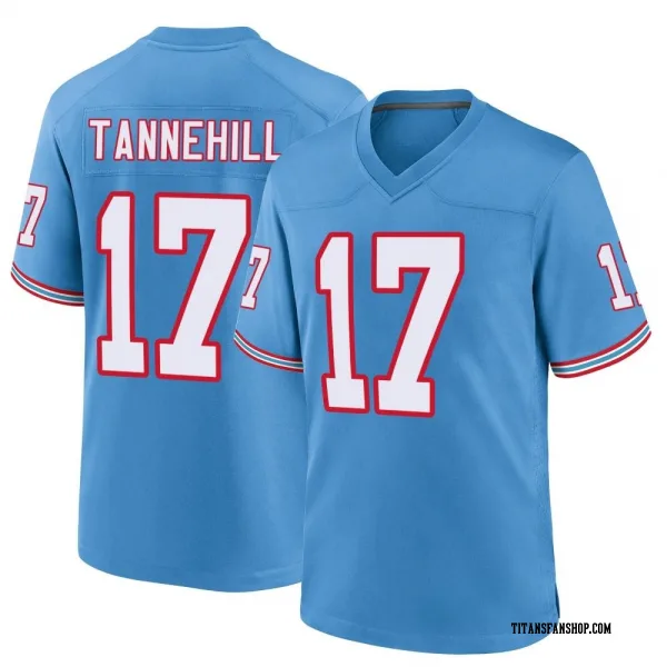 Youth Ryan Tannehill Tennessee Titans Game Light Blue Oilers Throwback Alternate Jersey