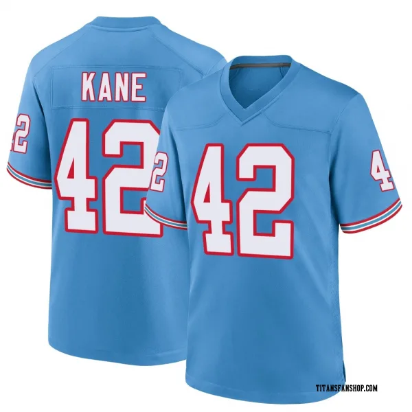 Youth Sanoussi Kane Tennessee Titans Game Light Blue Oilers Throwback Alternate Jersey