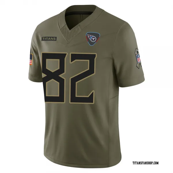 Youth Stanley Morgan Jr. Tennessee Titans Limited Olive 2025 Salute to Service Jersey