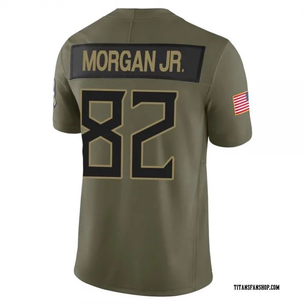 Youth Stanley Morgan Jr. Tennessee Titans Limited Olive 2025 Salute to Service Jersey
