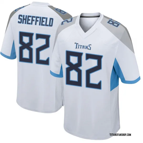 Youth TJ Sheffield Tennessee Titans Game White Jersey