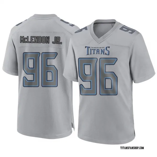 Youth TK McLendon Jr. Tennessee Titans Game Gray Atmosphere Fashion Jersey