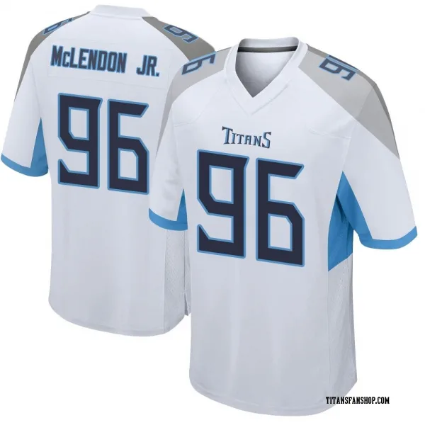 Youth TK McLendon Jr. Tennessee Titans Game White Jersey