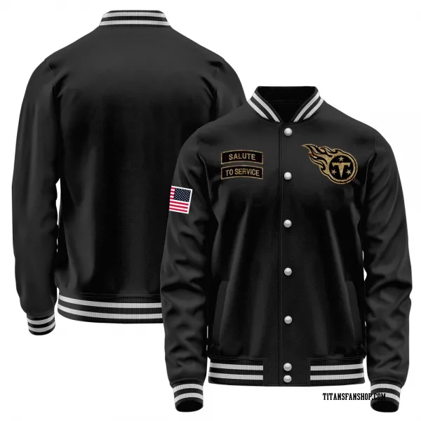 Youth Tennessee Titans Black Salute to Service Sideline Performance Jacket