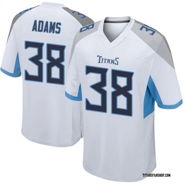 Youth Tony Adams Tennessee Titans Game White Jersey