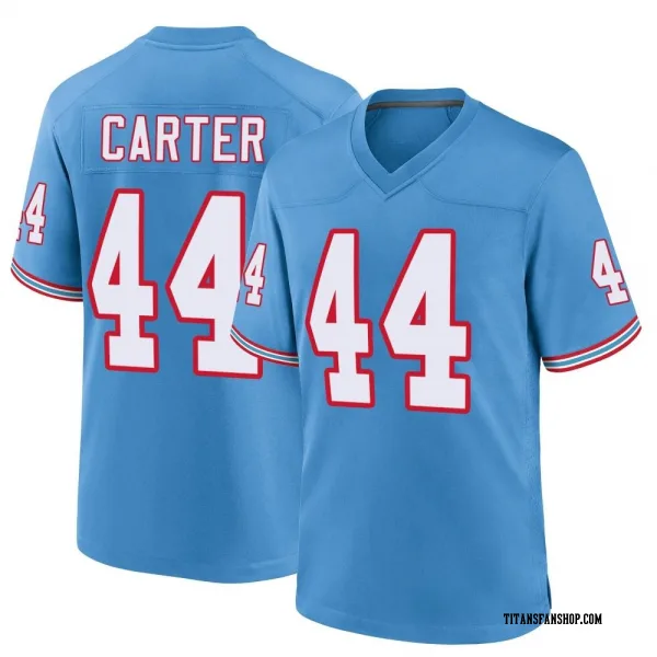 Youth Tory Carter Tennessee Titans Game Light Blue Oilers Throwback Alternate Jersey