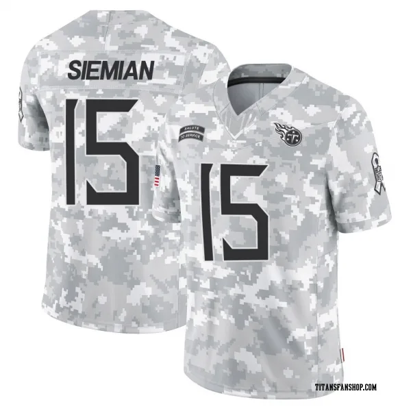 Youth Trevor Siemian Tennessee Titans Limited Arctic Camo 2024 Salute to Service Jersey