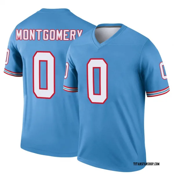 Youth Tyren Montgomery Tennessee Titans Legend Light Blue Oilers Throwback Jersey